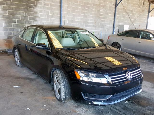 1VWBH7A30DC137024 - 2013 VOLKSWAGEN PASSAT SE BLACK photo 1