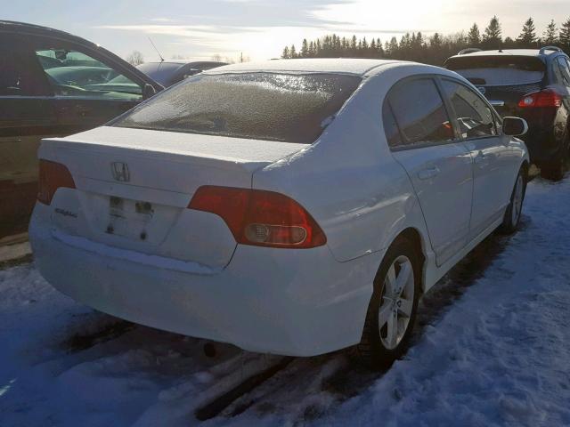 2HGFA16938H003664 - 2008 HONDA CIVIC EXL WHITE photo 4