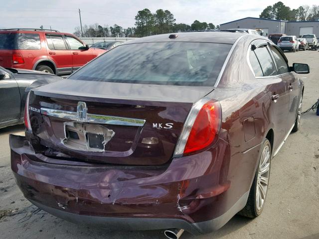 1LNHM93R29G628471 - 2009 LINCOLN MKS MAROON photo 4