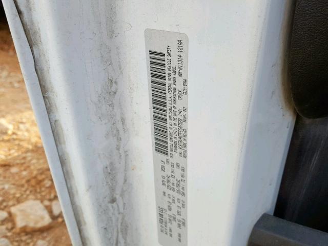 3C6TRVAG7FE507528 - 2015 RAM PROMASTER WHITE photo 10