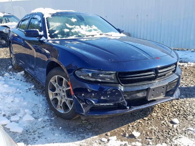 2C3CDXJG4FH791471 - 2015 DODGE CHARGER SX BLUE photo 1