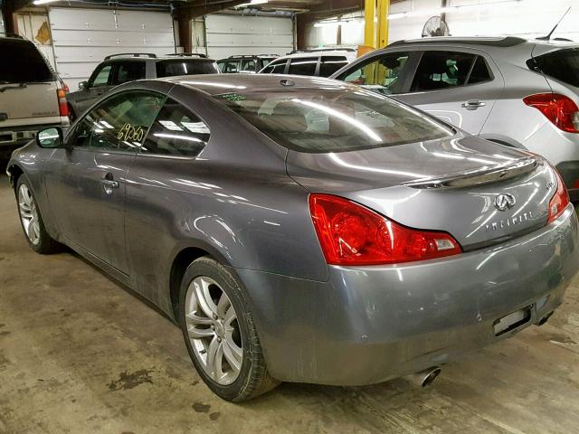 JN1CV6EL5AM150462 - 2010 INFINITI G37 GRAY photo 3