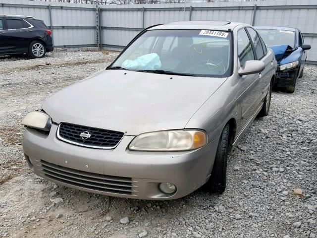 3N1BB51D21L129205 - 2001 NISSAN SENTRA SE GOLD photo 2