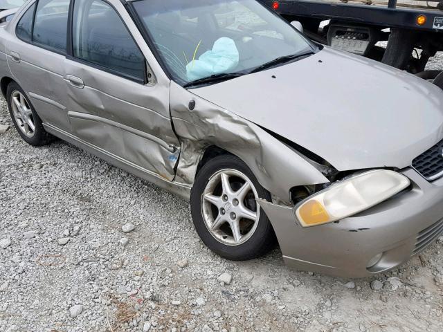 3N1BB51D21L129205 - 2001 NISSAN SENTRA SE GOLD photo 9