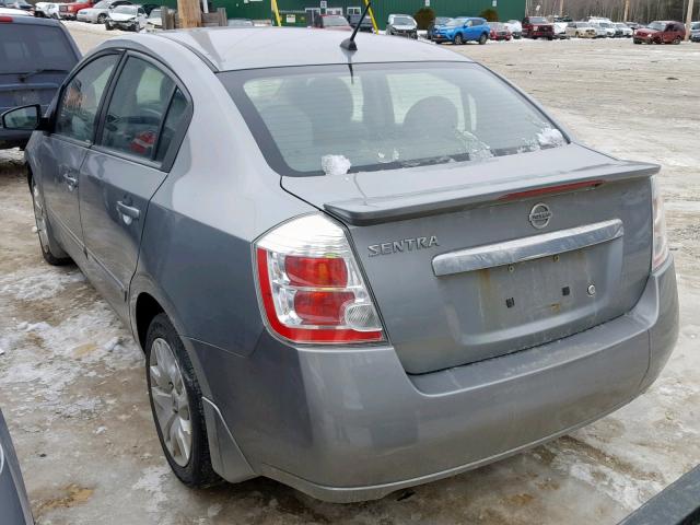 3N1AB6AP9CL647097 - 2012 NISSAN SENTRA 2.0 SILVER photo 3