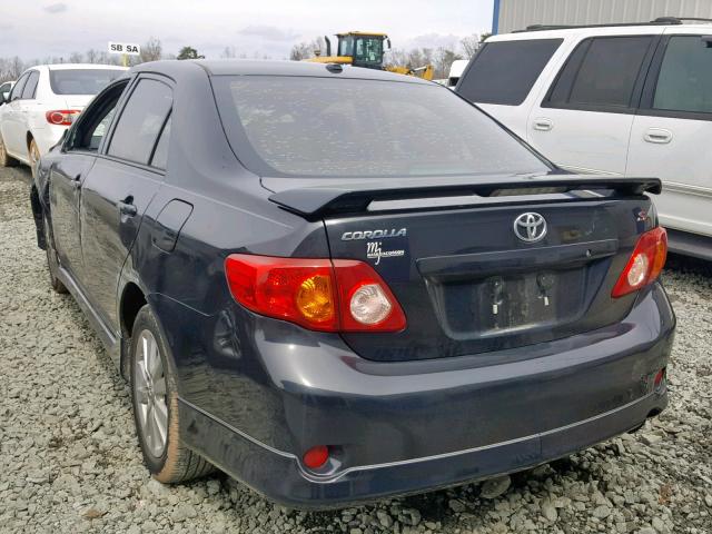 1NXBU4EE3AZ255708 - 2010 TOYOTA COROLLA BA CHARCOAL photo 3