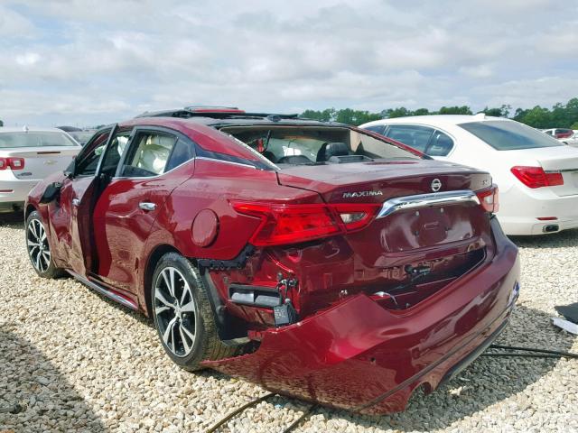 1N4AA6AP6JC389605 - 2018 NISSAN MAXIMA 3.5 BURGUNDY photo 3