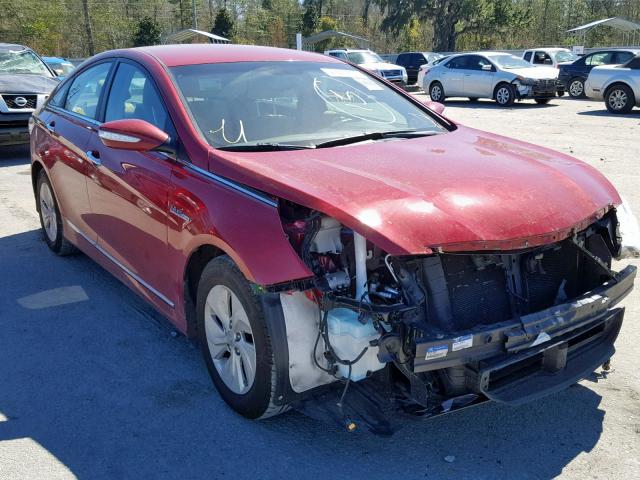 KMHEC4A49FA126944 - 2015 HYUNDAI SONATA HYB RED photo 1