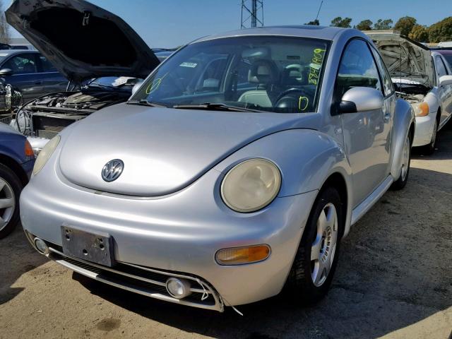 3VWCT21C71M405048 - 2001 VOLKSWAGEN NEW BEETLE SILVER photo 2