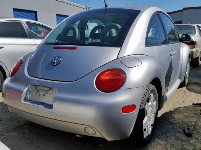 3VWCT21C71M405048 - 2001 VOLKSWAGEN NEW BEETLE SILVER photo 4