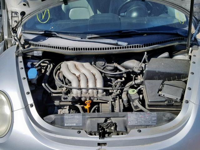 3VWCT21C71M405048 - 2001 VOLKSWAGEN NEW BEETLE SILVER photo 7
