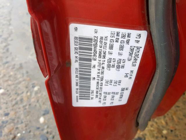 2C8GM684X4R546120 - 2004 CHRYSLER PACIFICA RED photo 10