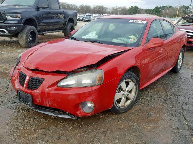 2G2WP552X61297244 - 2006 PONTIAC GRAND PRIX RED photo 2