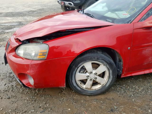 2G2WP552X61297244 - 2006 PONTIAC GRAND PRIX RED photo 9