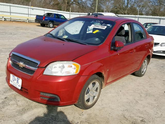 KL1TD56EX9B343523 - 2009 CHEVROLET AVEO LS RED photo 2