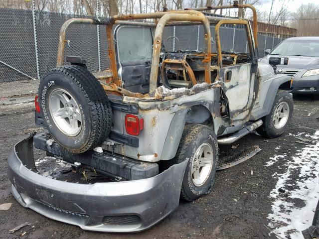 1J4FA49S15P356369 - 2005 JEEP WRANGLER / SILVER photo 4