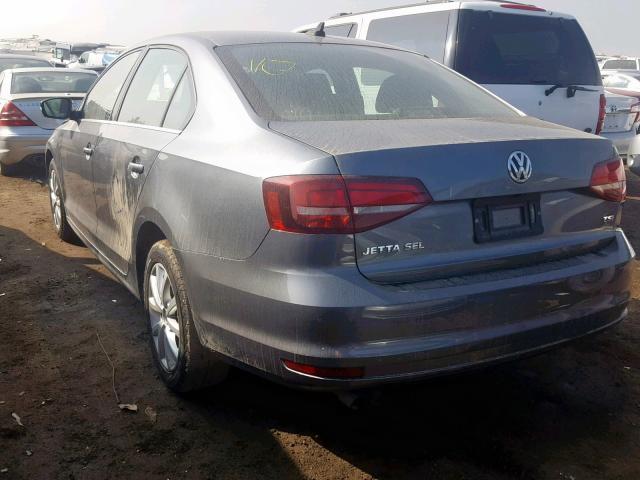 3VWL17AJ7GM359571 - 2016 VOLKSWAGEN JETTA SEL GRAY photo 3