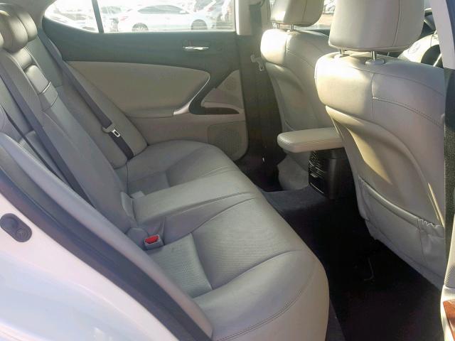 JTHBK262585065303 - 2008 LEXUS IS 250 WHITE photo 6