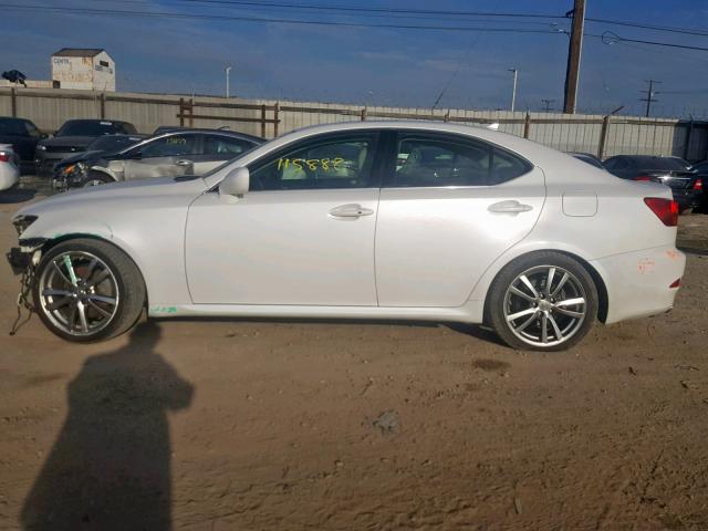 JTHBK262585065303 - 2008 LEXUS IS 250 WHITE photo 9