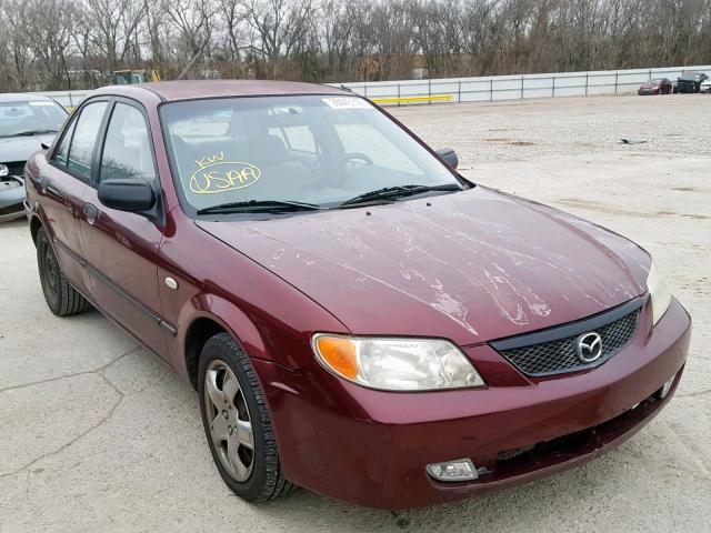 JM1BJ225020636527 - 2002 MAZDA PROTEGE DX MAROON photo 1