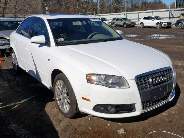 WAUDF78E48A145554 - 2008 AUDI A4 2.0T QU WHITE photo 1