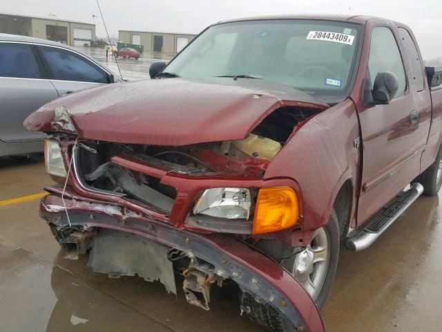 2FTRX17204CA69091 - 2004 FORD F-150 HERI RED photo 9