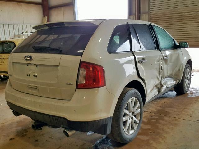 2FMDK3JC3BBB38523 - 2011 FORD EDGE SEL WHITE photo 4