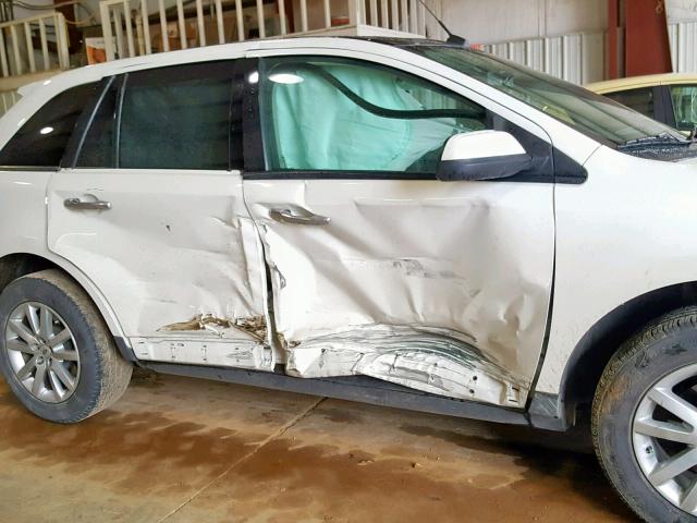 2FMDK3JC3BBB38523 - 2011 FORD EDGE SEL WHITE photo 9