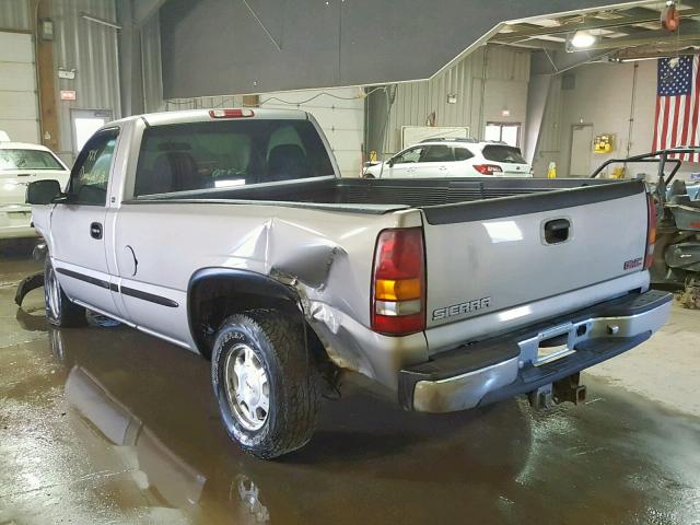 1GTEK14V32Z265019 - 2002 GMC NEW SIERRA BEIGE photo 3