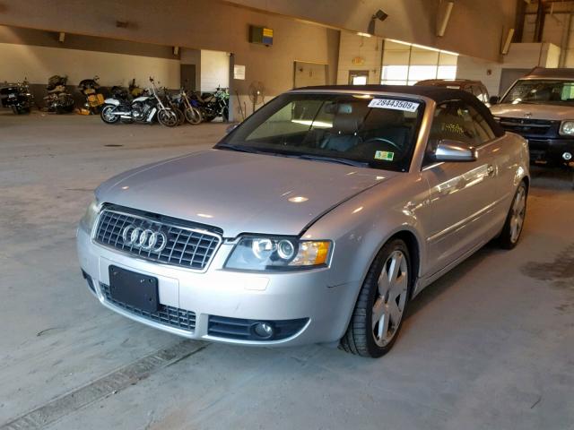 WUARL48H55K900813 - 2005 AUDI S4 QUATTRO SILVER photo 2