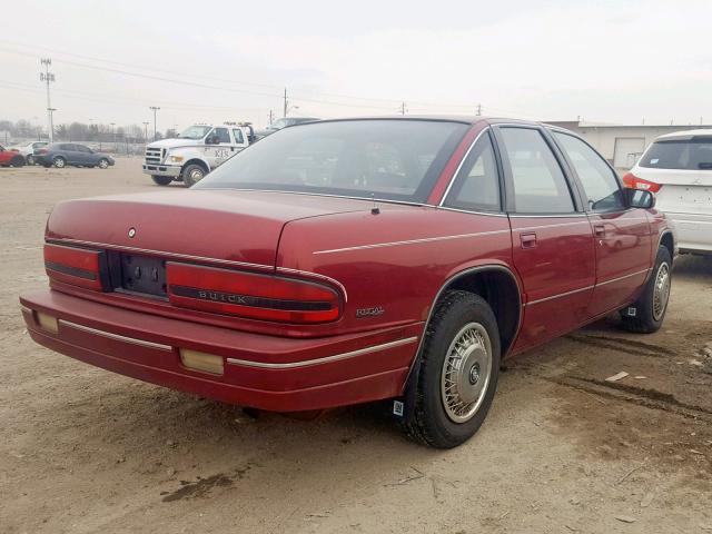 2G4WB55M8R1450621 - 1994 BUICK REGAL CUST BURGUNDY photo 4