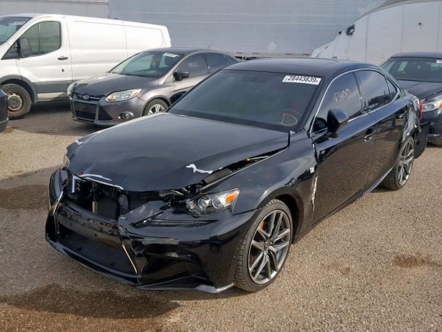 JTHBF1D26F5069441 - 2015 LEXUS IS 250 BLACK photo 2