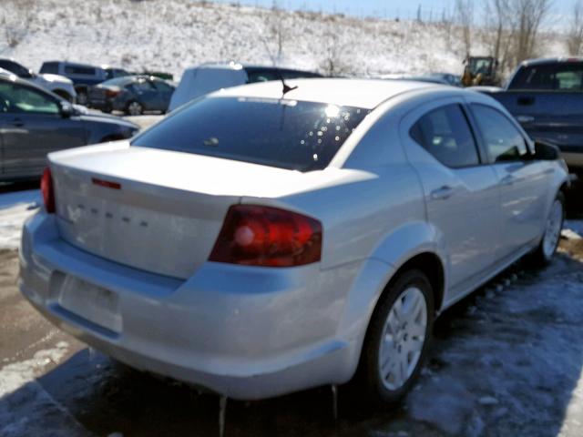 1B3BD4FB6BN545253 - 2011 DODGE AVENGER EX SILVER photo 4