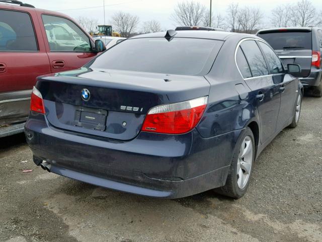 WBANE53547CY04366 - 2007 BMW 525 I BLUE photo 4