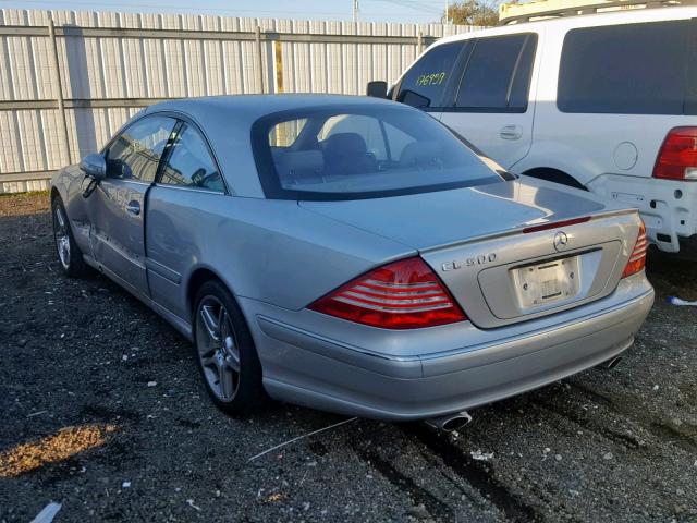 WDBPJ75J13A034760 - 2003 MERCEDES-BENZ CL 500 SILVER photo 3