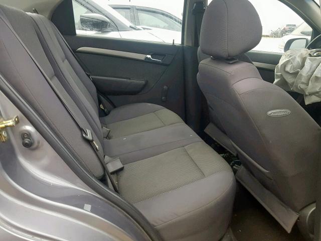 KL1TD56627B084189 - 2007 CHEVROLET AVEO BASE Сұр фото 6
