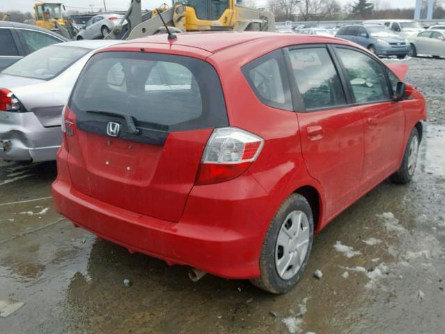 JHMGE8H33CC028146 - 2012 HONDA FIT RED photo 4