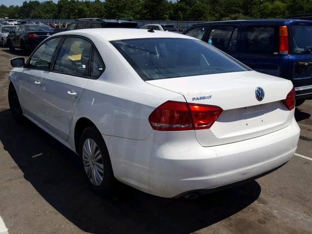 1VWAP7A33EC010574 - 2014 VOLKSWAGEN PASSAT S WHITE photo 3