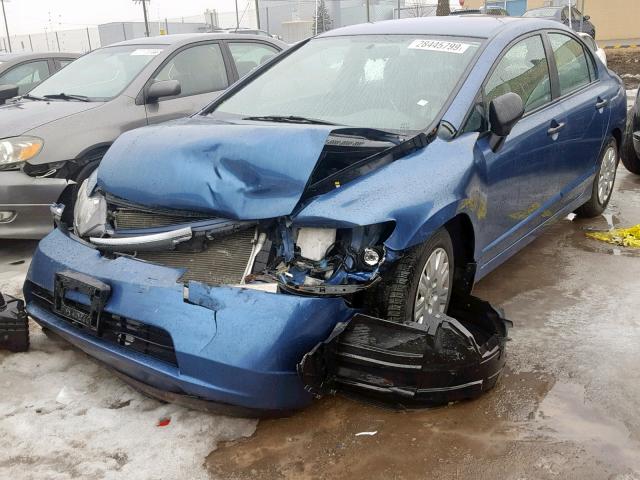 2HGFA16228H002203 - 2008 HONDA CIVIC DX BLUE photo 2