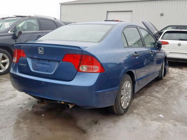 2HGFA16228H002203 - 2008 HONDA CIVIC DX BLUE photo 4