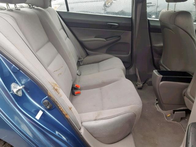 2HGFA16228H002203 - 2008 HONDA CIVIC DX BLUE photo 6