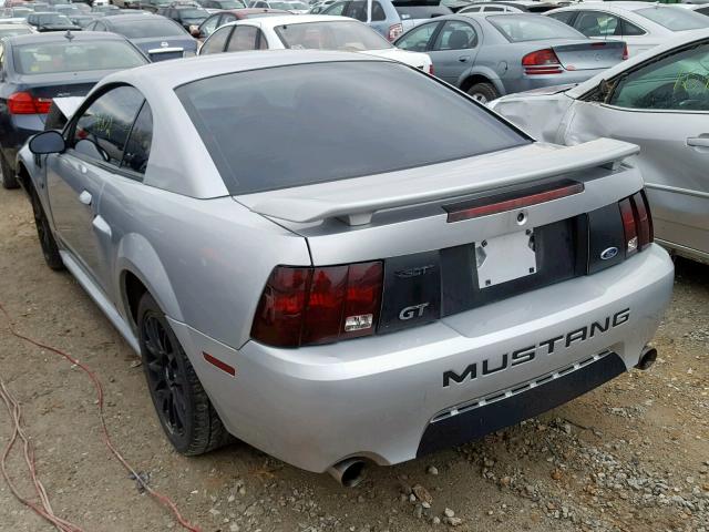 1FAFP42XX1F209323 - 2001 FORD MUSTANG GT SILVER photo 3