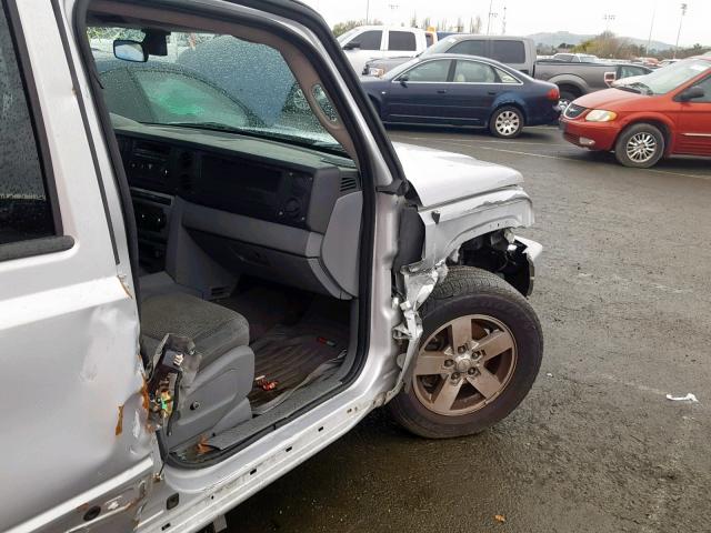 1J8HH48N17C548139 - 2007 JEEP COMMANDER ვერცხლისფერი ფოტო 9