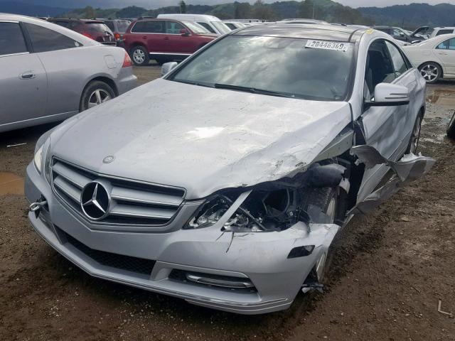 WDDKJ5KB7CF139552 - 2012 MERCEDES-BENZ E 350 SILVER photo 2