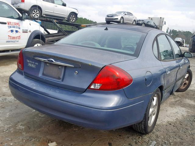 1FAFP5524YA174100 - 2000 FORD TAURUS SES BLUE photo 4