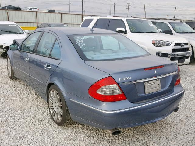 WDBUF56X87B060378 - 2007 MERCEDES-BENZ E 350 BLUE photo 3