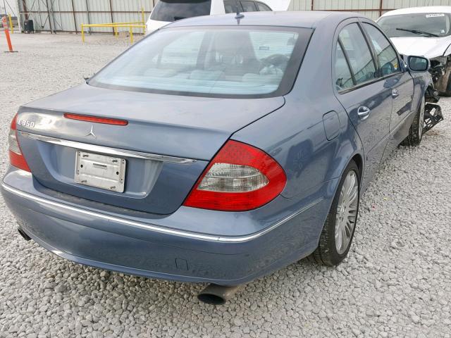 WDBUF56X87B060378 - 2007 MERCEDES-BENZ E 350 BLUE photo 4