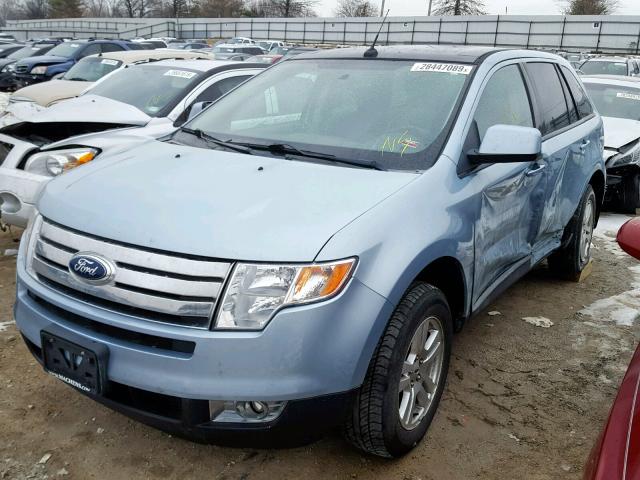 2FMDK38C08BB12699 - 2008 FORD EDGE SEL BLUE photo 2