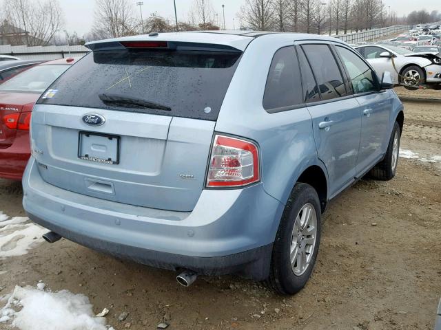 2FMDK38C08BB12699 - 2008 FORD EDGE SEL BLUE photo 4