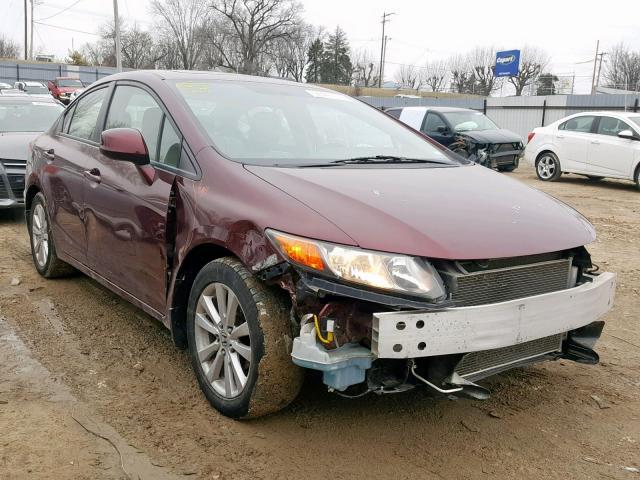 19XFB2F96CE026944 - 2012 HONDA CIVIC EXL MAROON photo 1